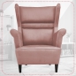Preview: Ohrensessel Zoja Monolith 63 Sessel Wohnzimmersessel Rosa