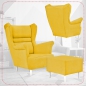 Preview: Ohrensessel Zoja Trinity 18 mit Hocker Wohnzimmersessel Sessel Gelb