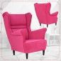 Preview: Ohrensessel Zoja Trinity 10 Sessel Wohnzimmersessel Rosa Pink Fuchsia