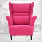 Preview: Ohrensessel Zoja Trinity 10 Sessel Wohnzimmersessel Rosa Pink Fuchsia