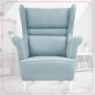 Preview: Ohrensessel Zoja Trinity 22 Sessel Wohnzimmersessel Pastellblau Baby Shower Baby Boy Hellblau