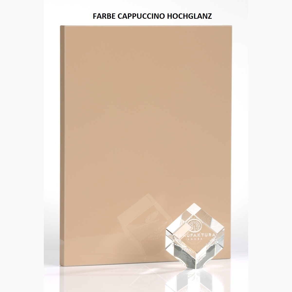 Küchenzeile Emma Cappuccino Hochglanz/ Eiche Gold Craft 280 cm Küche Küchenblock Arbeitsplatte Relinggriffe Modern Einbauküche