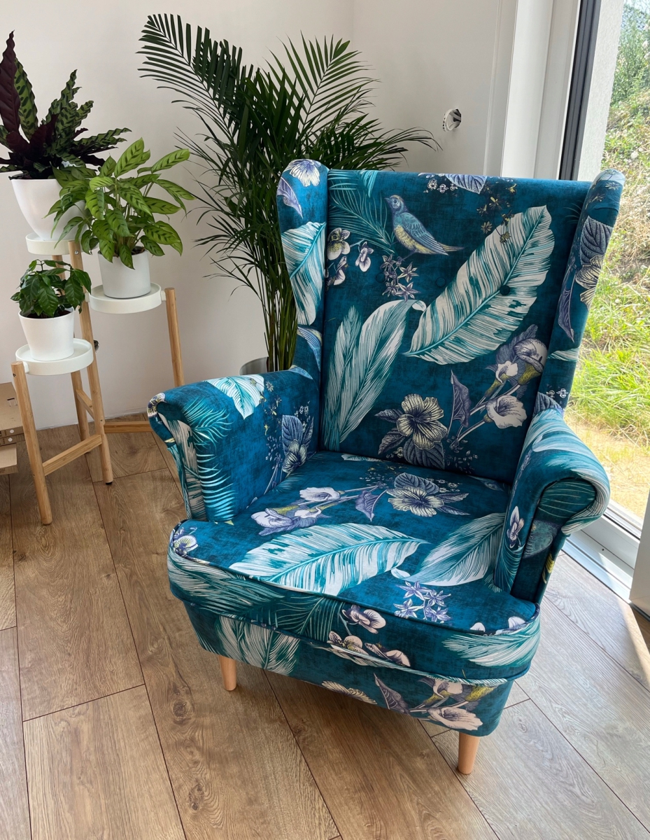 Ohrensessel SPRING 1 Wohnzimmersessel  Blumenmuster