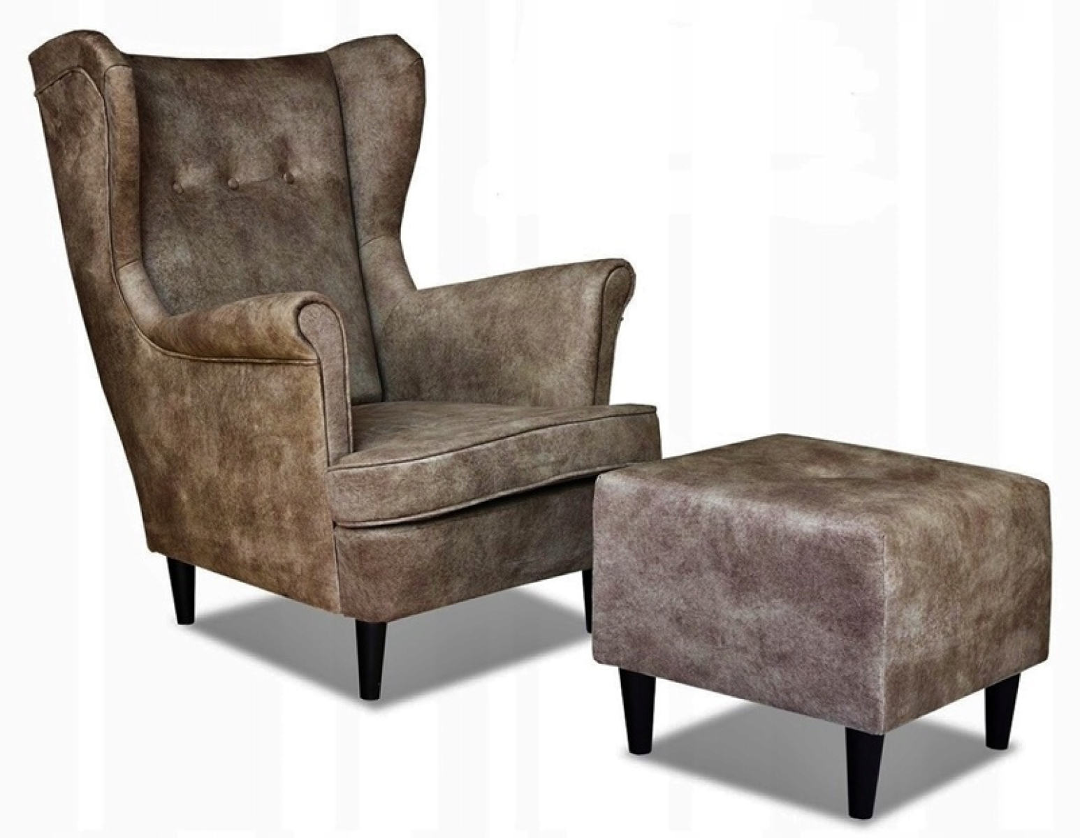 Ohrensessel AURA 03 mit Hocker Wohnzimmersessel
