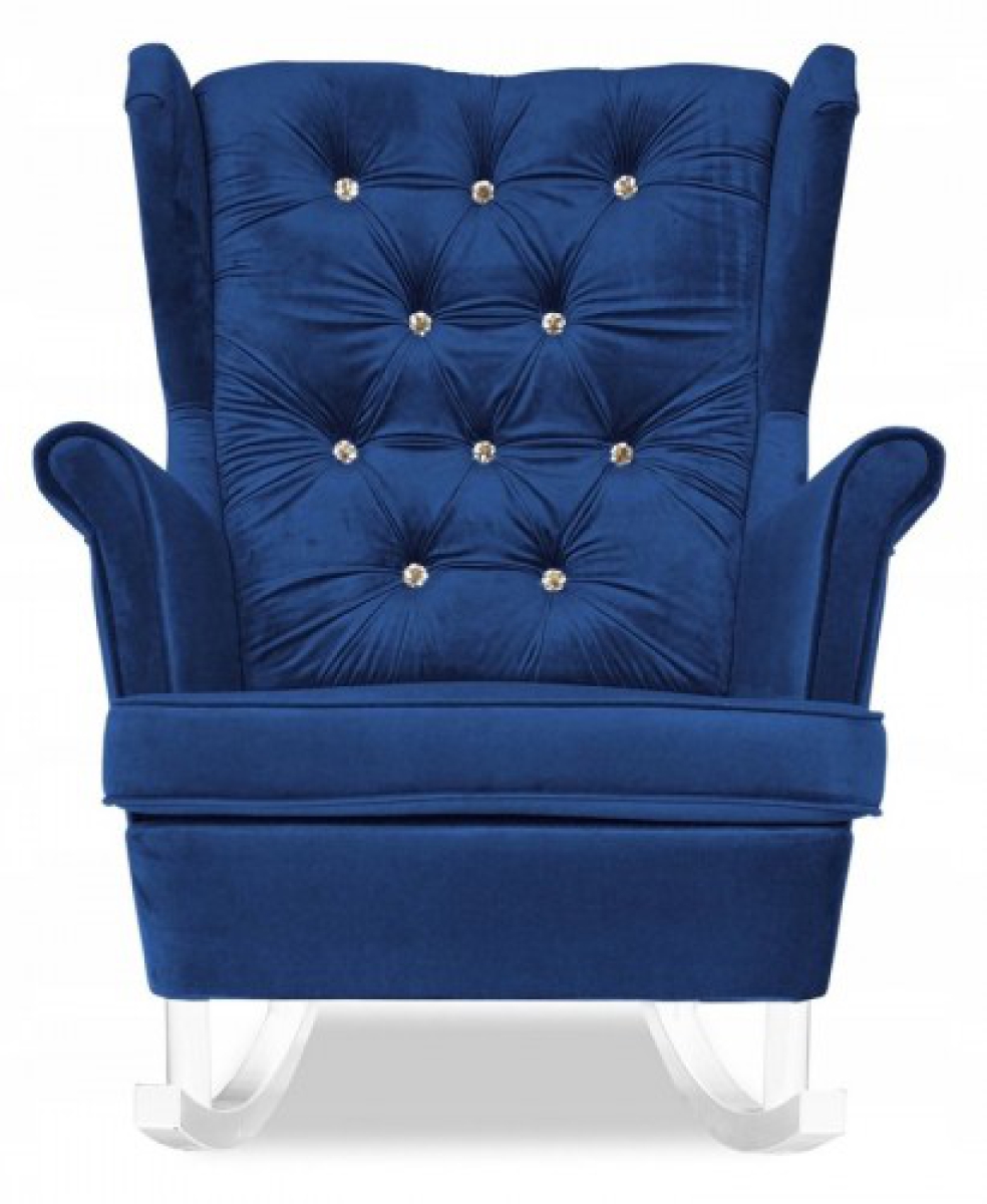 Schaukelsessel Ohrensessel GAJA Royal 22  Wohnzimmersessel  INDIGOBLAU