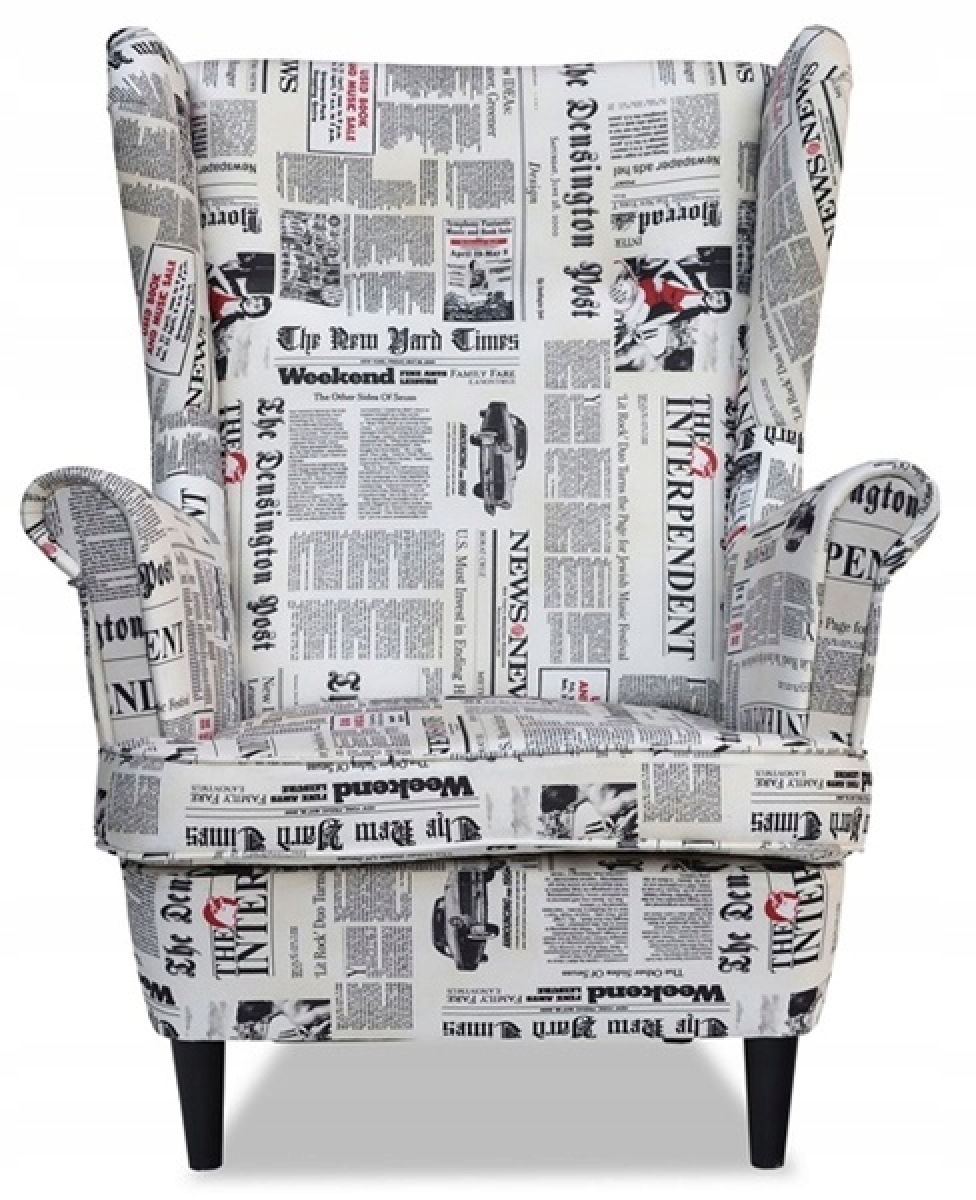 Ohrensessel GAZETA mit Hocker Wohnzimmersessel