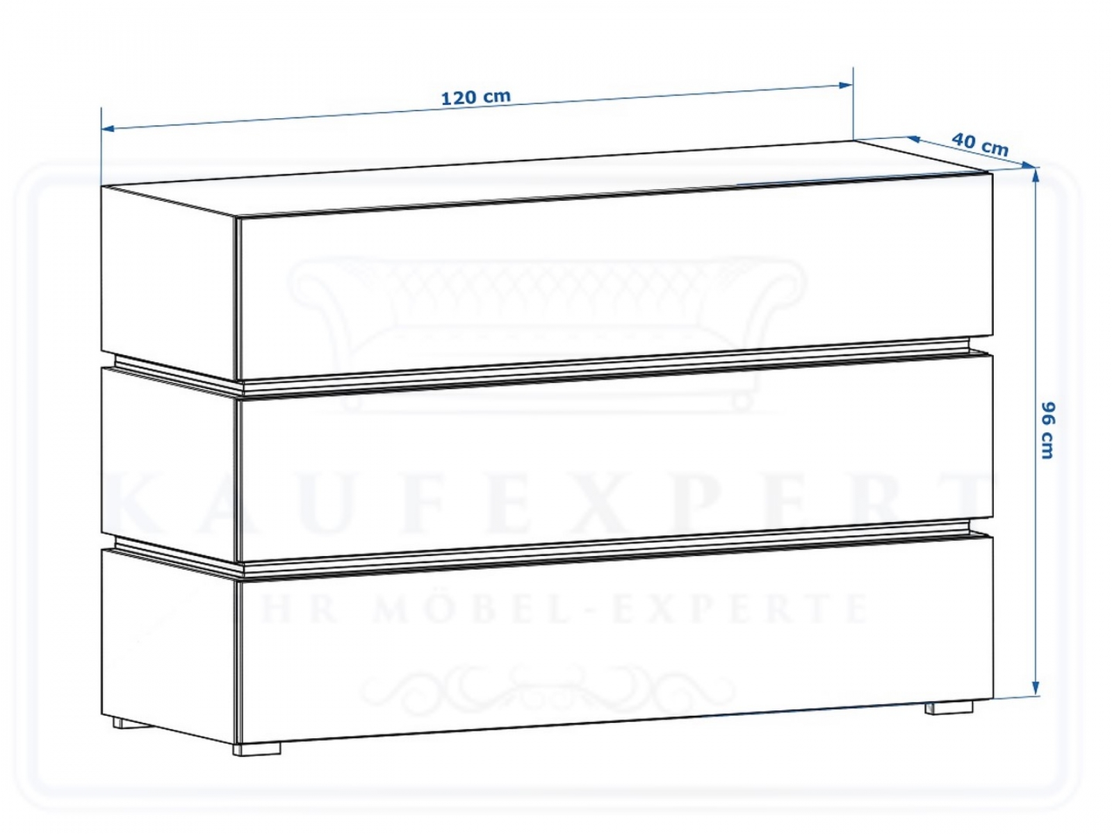 Kommode Shine Sideboard 120 cm Grau Hochglanz/Schwarz LED Beleuchtung Modern Design TV Möbel Anrichte Sigma