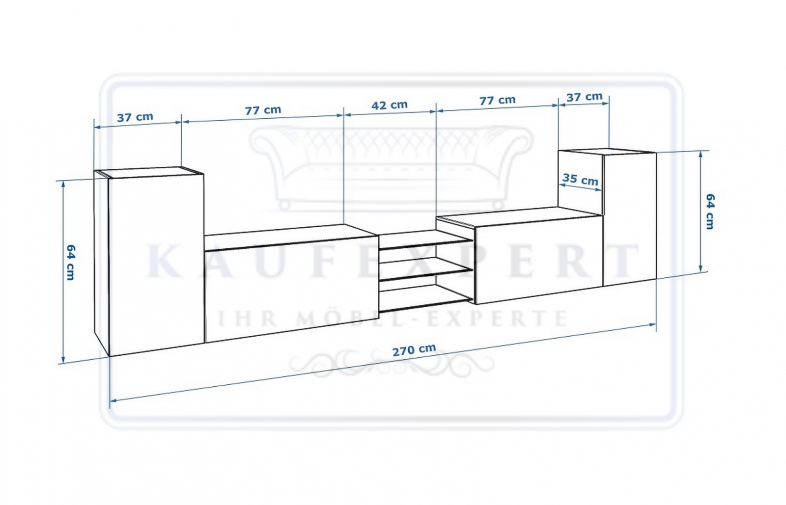 Tv Lowboard Galaxy Weiß Hochglanz/Weiß MDF Design Board HiFi Tisch Beleuchtung Modern Wohnwand  Schrank Möbel