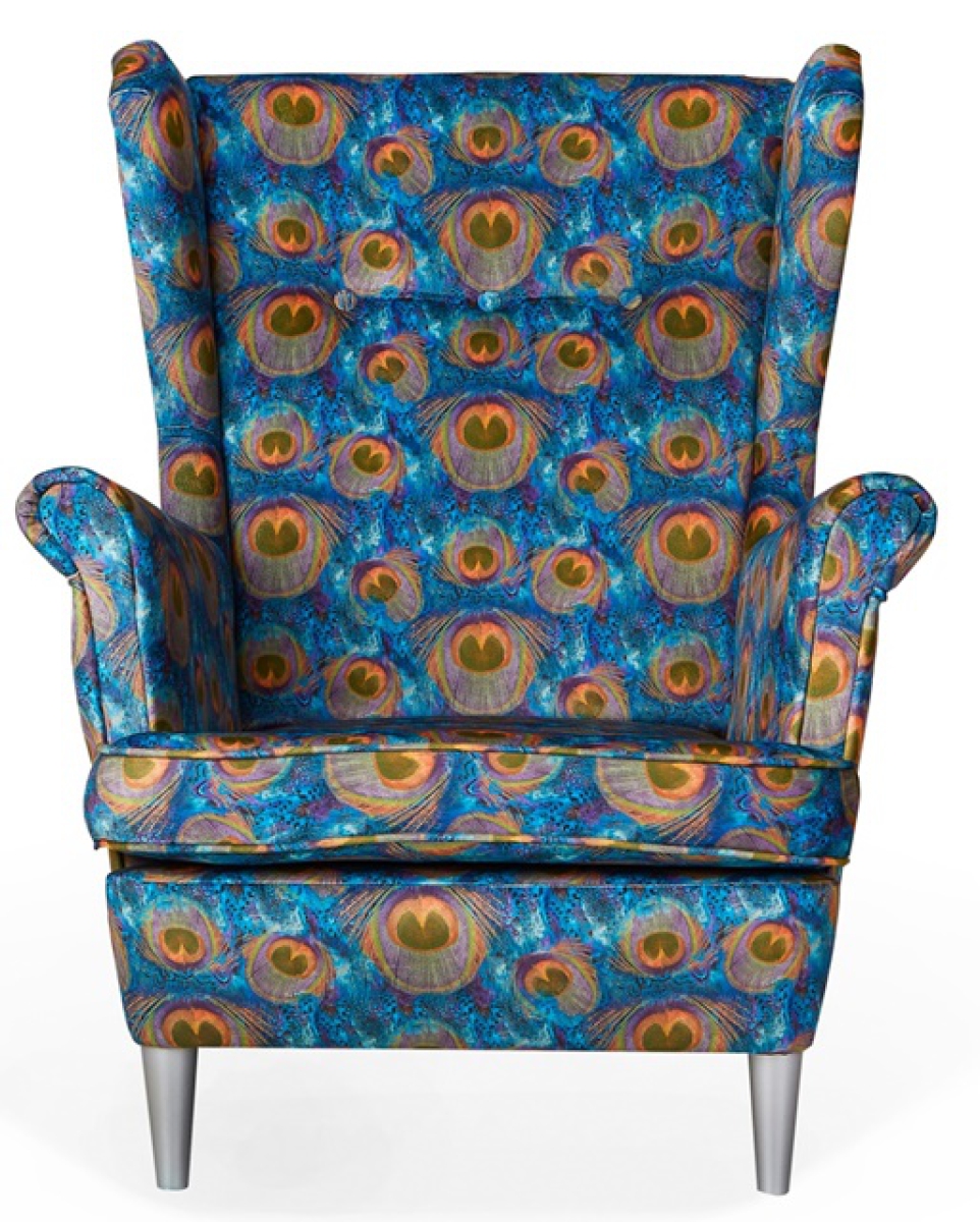 Ohrensessel PAVONE 2 mit Hocker Wohnzimmersessel  Pfau