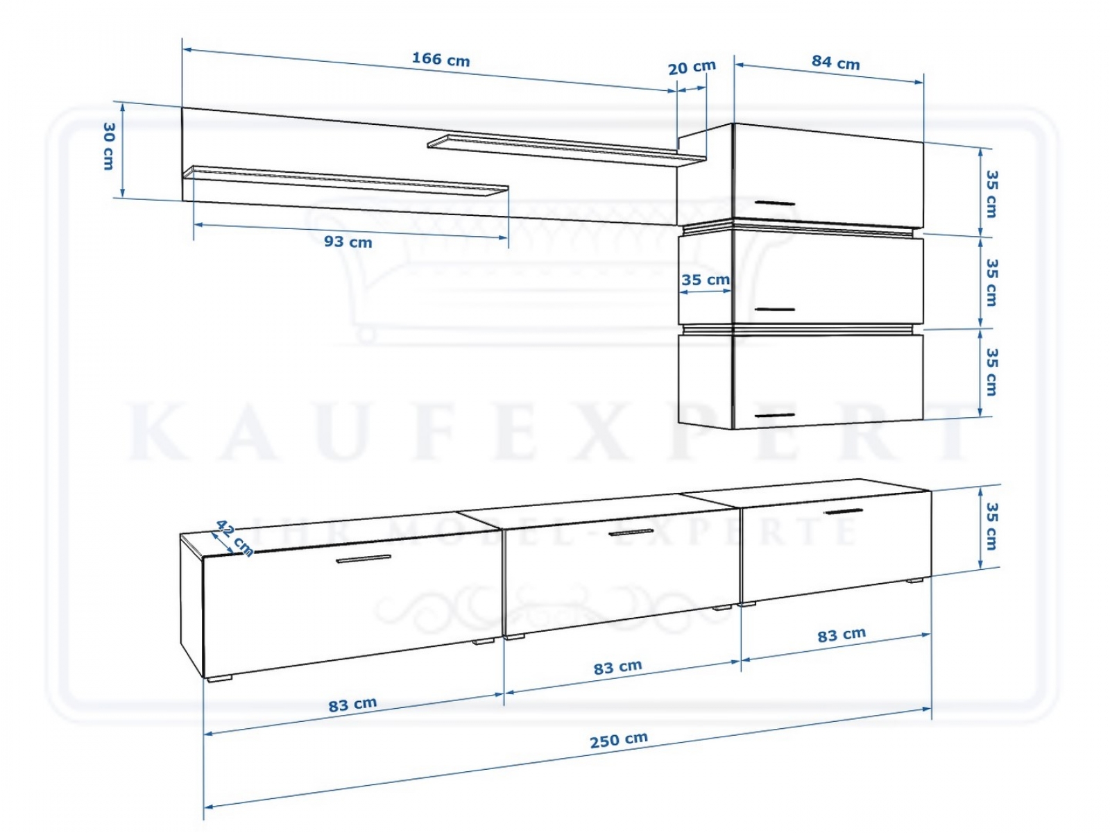 Wohnwand Sigma Rot Hochglanz/Weiß Mediawand Medienwand Design Modern Led Beleuchtung MDF Hochglanz Hängewand Hängeschrank TV Wand