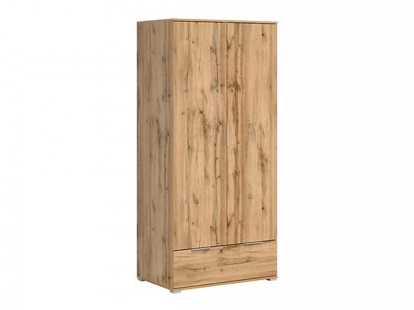 Kleiderschrank Zele Wotan Eiche 90,5cm mit 1 Schublade und 2 Türen Modern Wotan Eiche