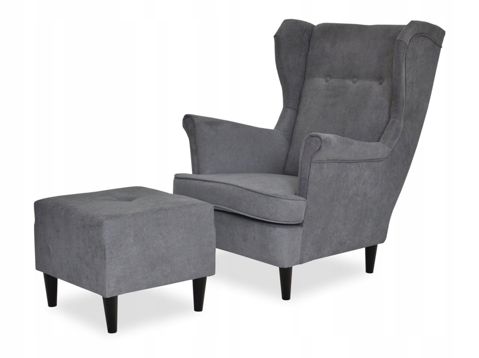 Ohrensessel EN24 mit Hocker Wohnzimmersessel