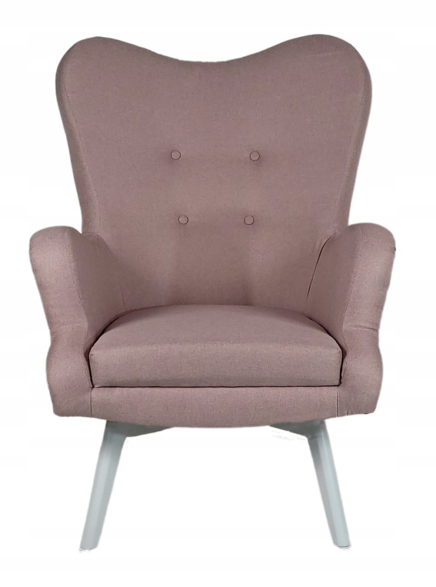 Sessel Vikka mit Hocker, Farbe Rose Twist