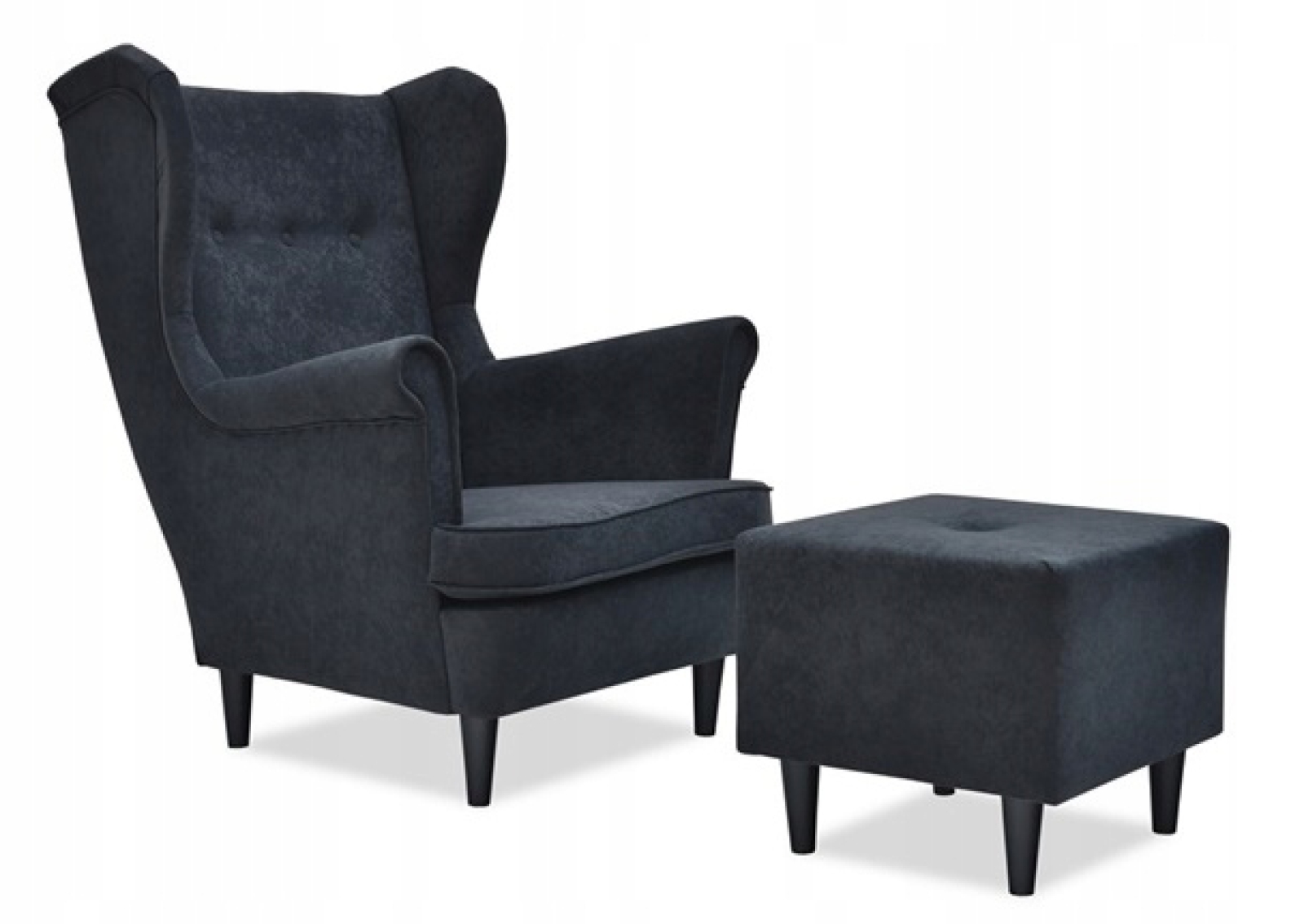 Ohrensessel MKR15 mit Hocker Wohnzimmersessel