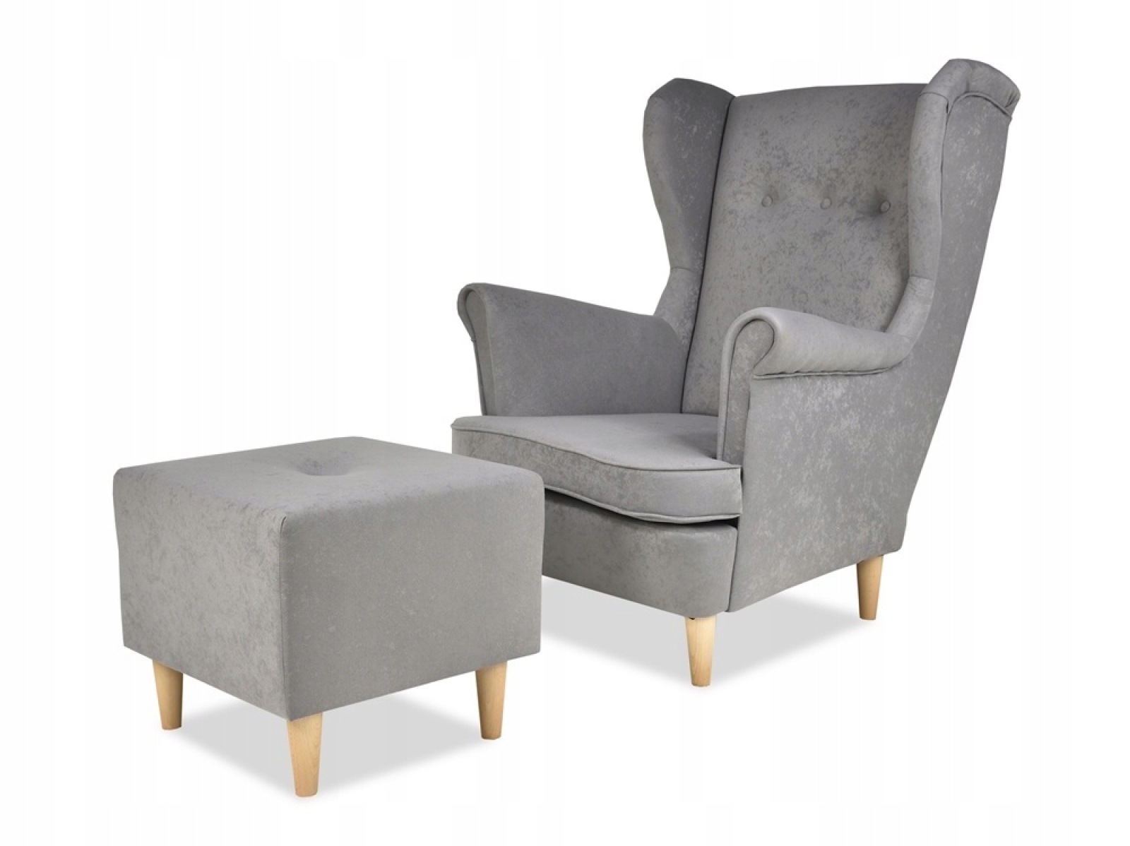 Ohrensessel MKR27 mit Hocker Wohnzimmersessel