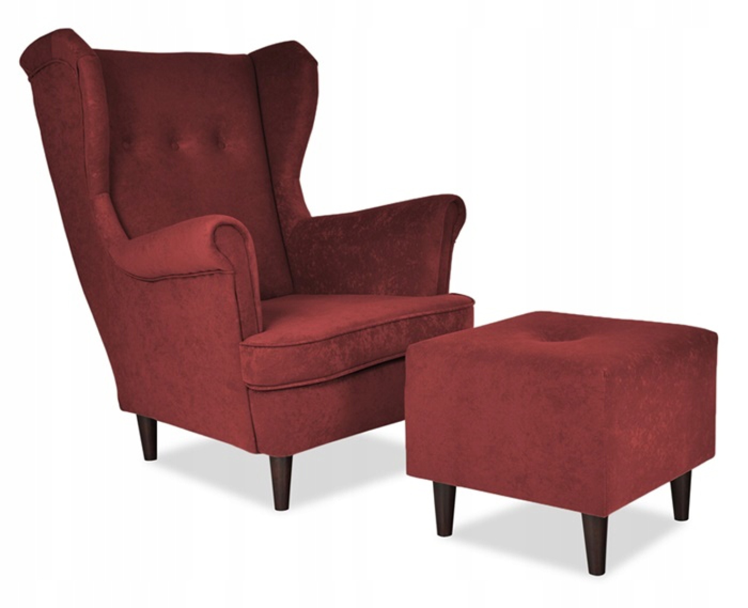 Ohrensessel MKR45 mit Hocker Wohnzimmersessel