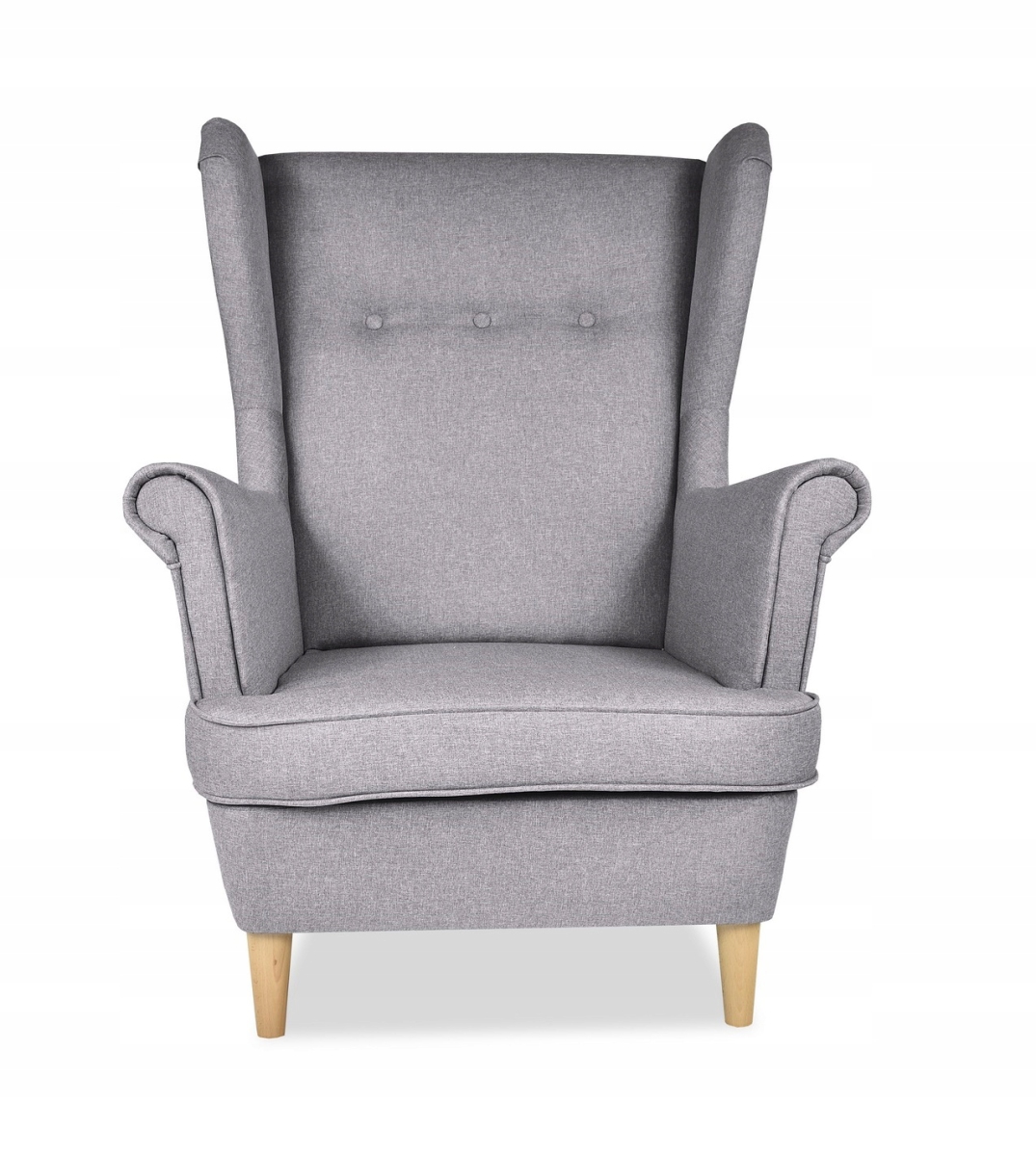 Ohrensessel ARI SW 21 mit Hocker Wohnzimmersessel Sessel Grau