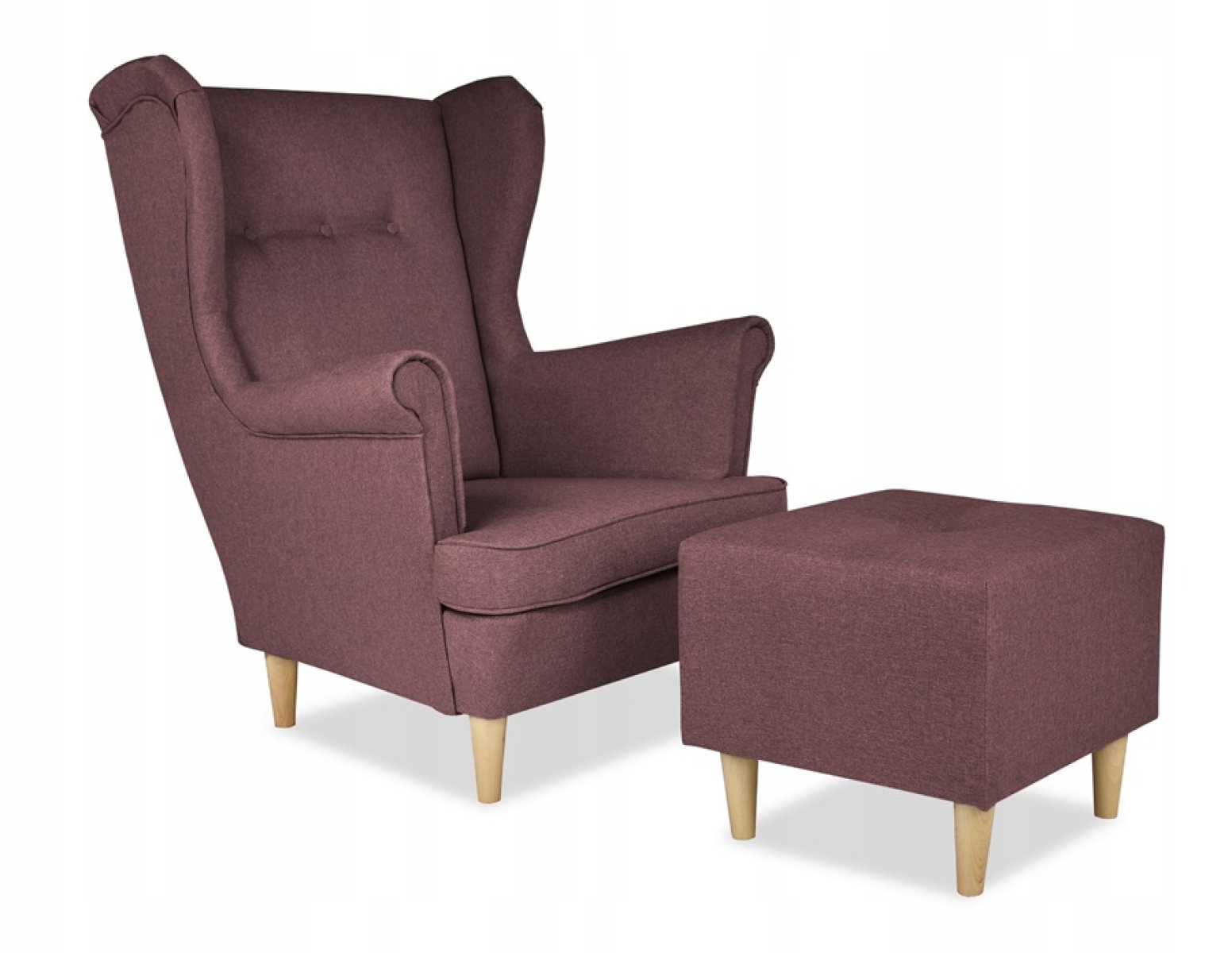 Ohrensessel SW69 mit Hocker Wohnzimmersessel