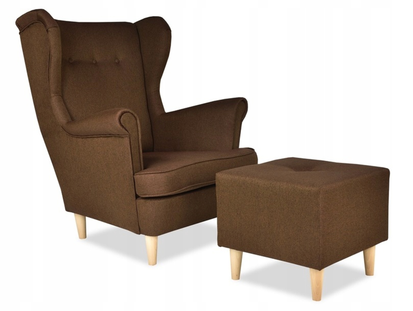 Ohrensessel TW1061 mit Hocker Wohnzimmersessel