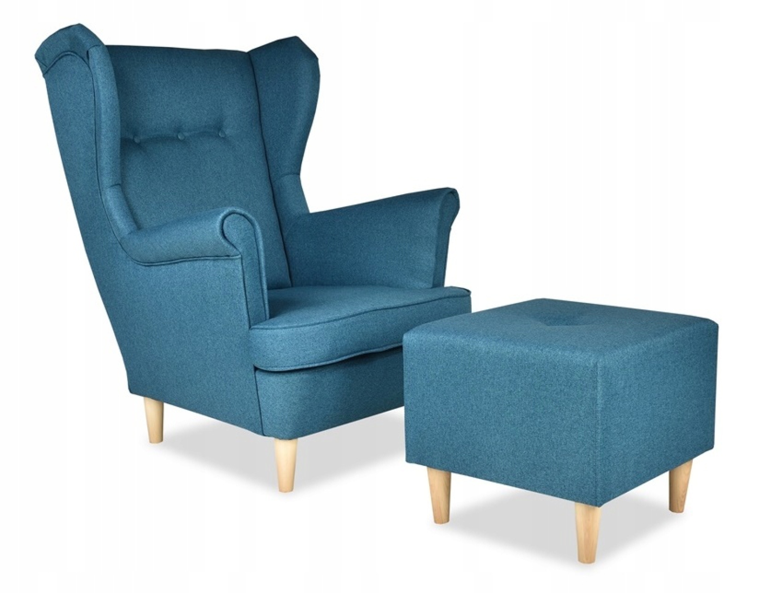 Ohrensessel TW1068 mit Hocker Wohnzimmersessel