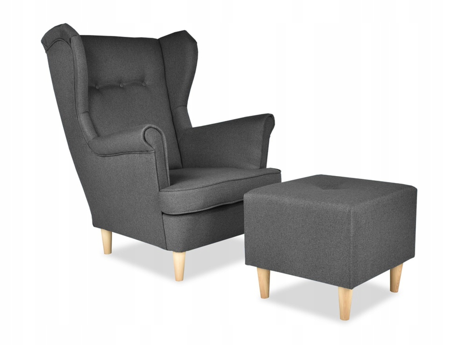 Ohrensessel TW1069 mit Hocker Wohnzimmersessel