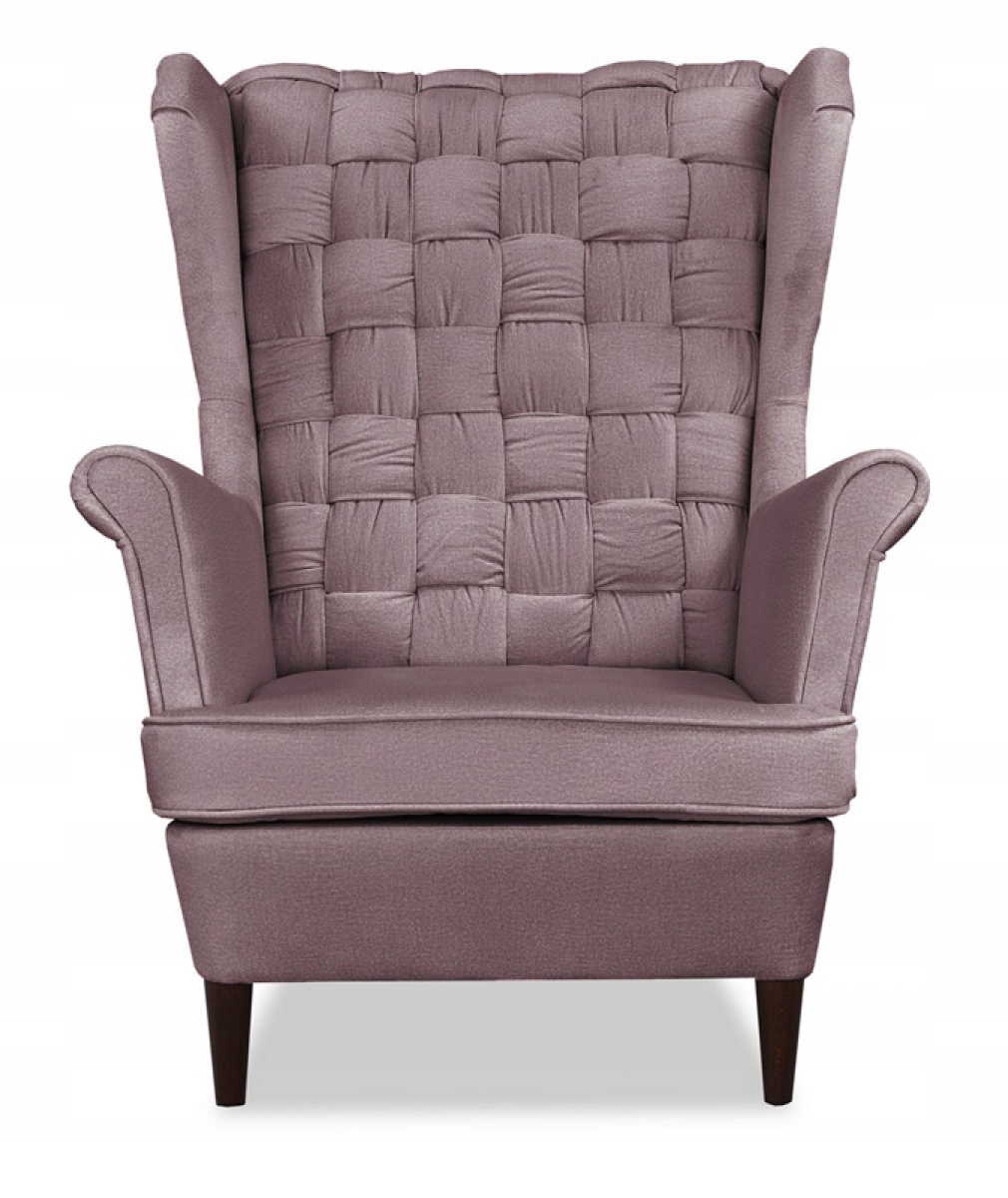 Ohrensessel CAROL Monolith 62 mit Hocker  Wohnzimmersessel  Sessel Lila