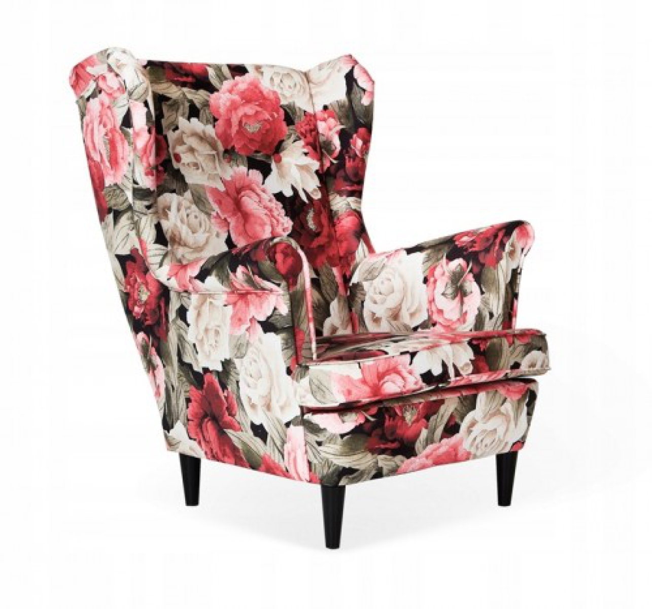Ohrensessel FLOWER 1 Wohnzimmersessel Blumenmuster Sessel Blumen Romantisch
