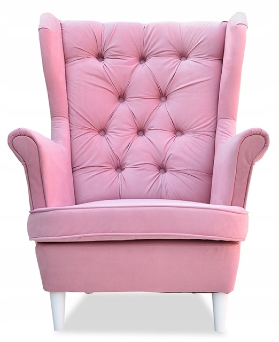 Ohrensessel GAJA Amore 19 Wohnzimmersessel  Sessel Rosa Hellrosa Pink Pastellrosa Baby Girl Baby Shower ohne Hocker