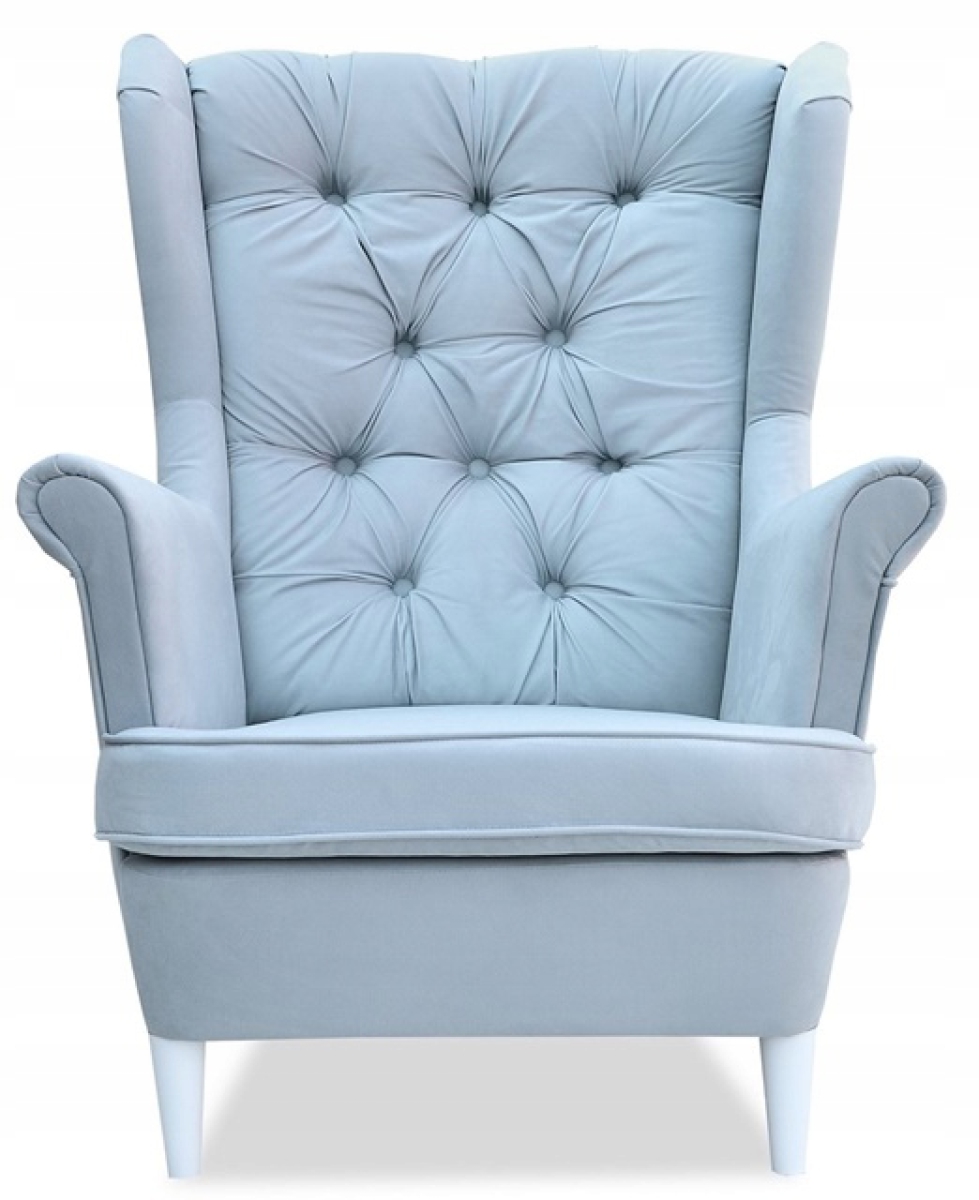 Ohrensessel GAJA Amore 20  Wohnzimmersessel  Sessel Hellblau Pastellblau Baby Boy ohne Hocker