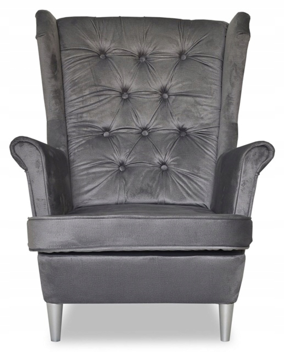 Ohrensessel GAJA Monolith 85 mit Hocker Wohnzimmersessel Grau