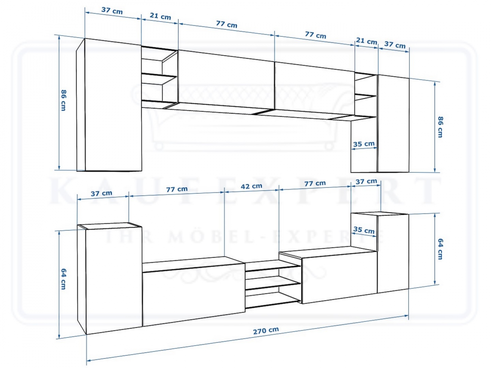 Wohnwand Galaxy Rot Hochglanz/ Weiß Mediawand Medienwand Design Modern Led Beleuchtung MDF Hochglanz Hängewand Hängeschrank TV Wand