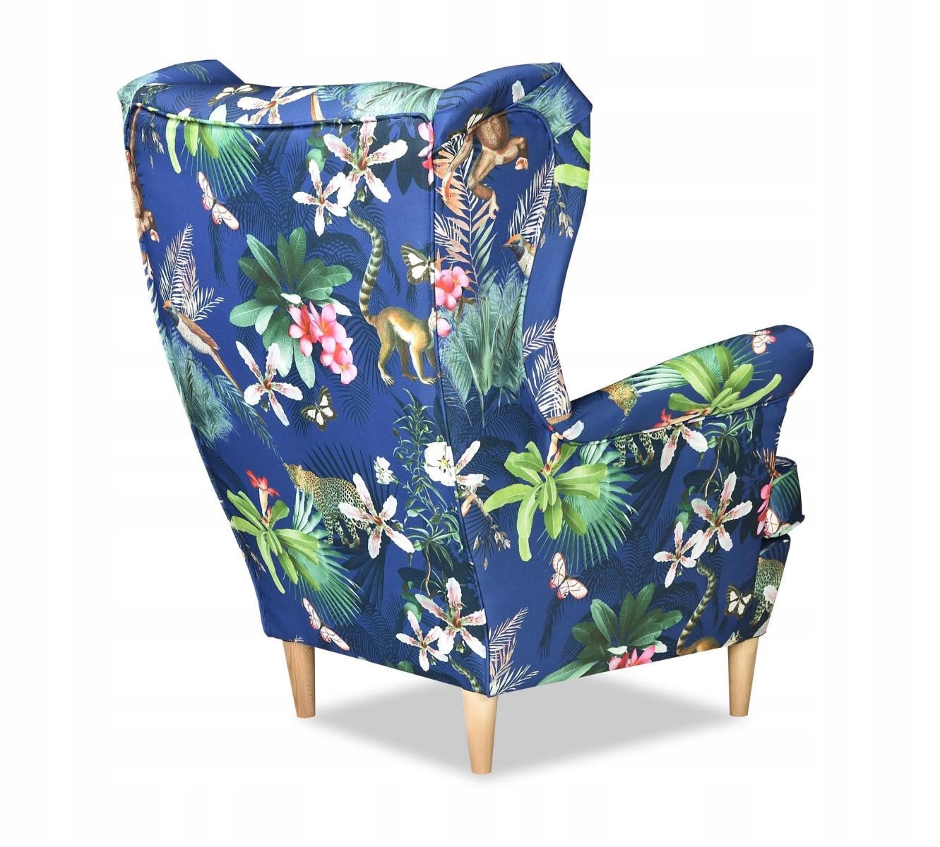 Ohrensessel ARI Garden 1 Wohnzimmersessel  Blumenmuster Tropenblumen Sessel Dschungel