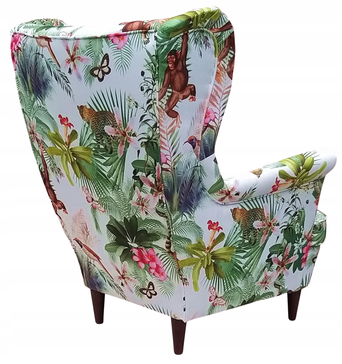 Ohrensessel ARI Garden 2 Wohnzimmersessel  Blumenmuster Tropenblumen Sessel Dschungel