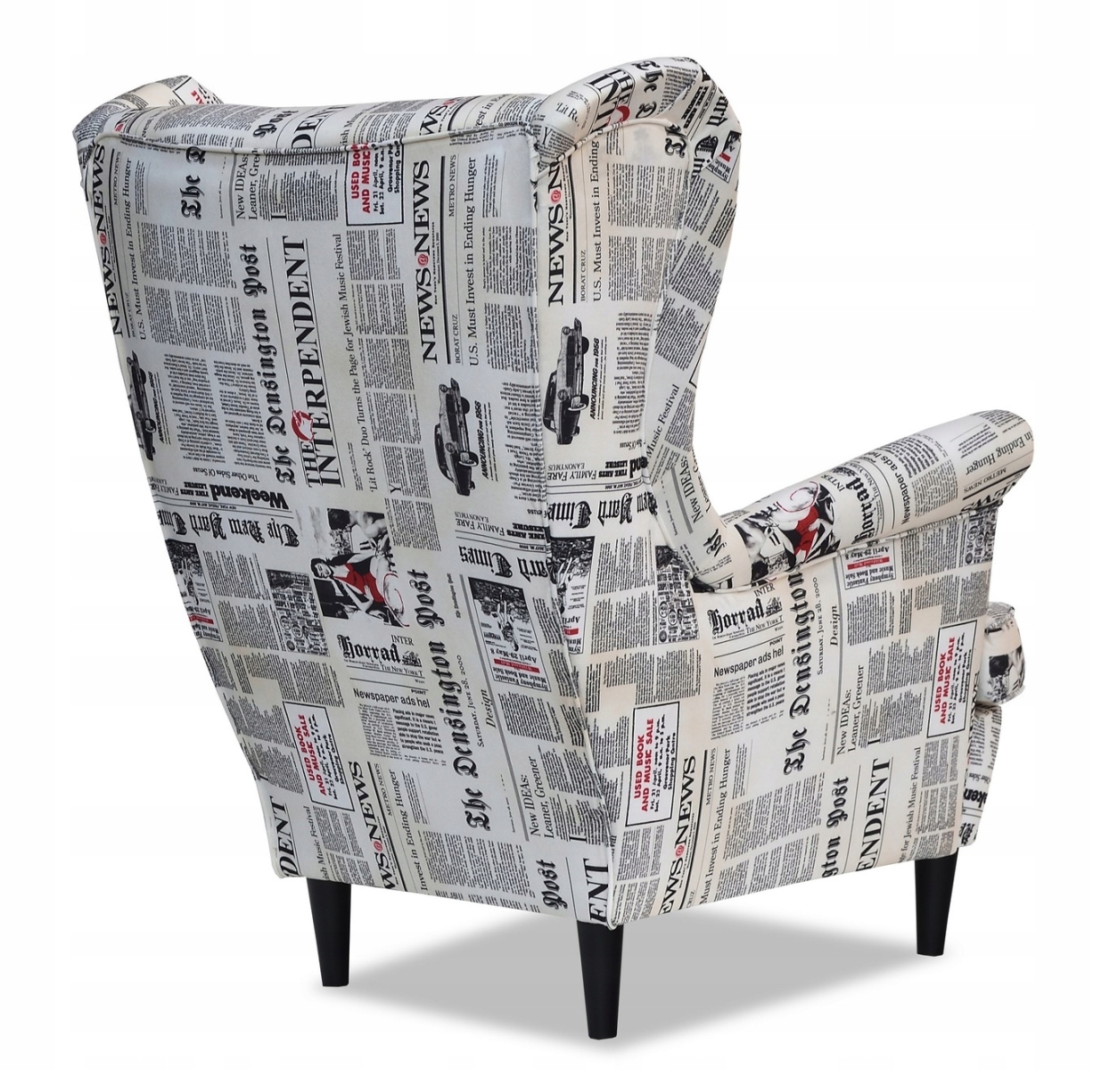 Ohrensessel GAZETA mit Hocker Wohnzimmersessel