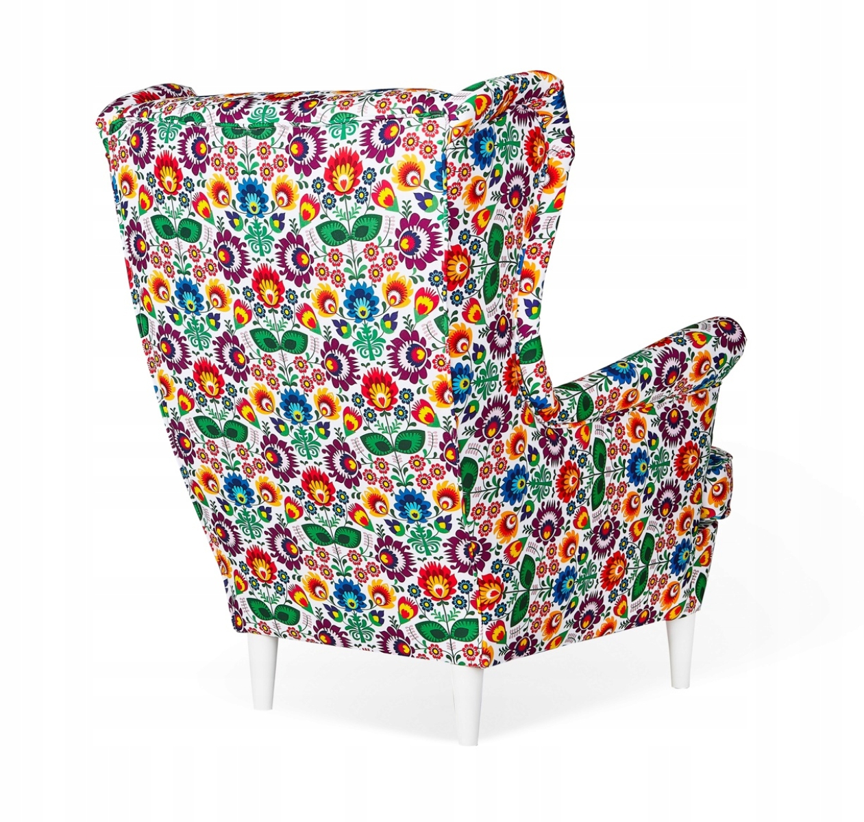 Ohrensessel M 107 mit Hocker Wohnzimmersessel Blumenmuster
