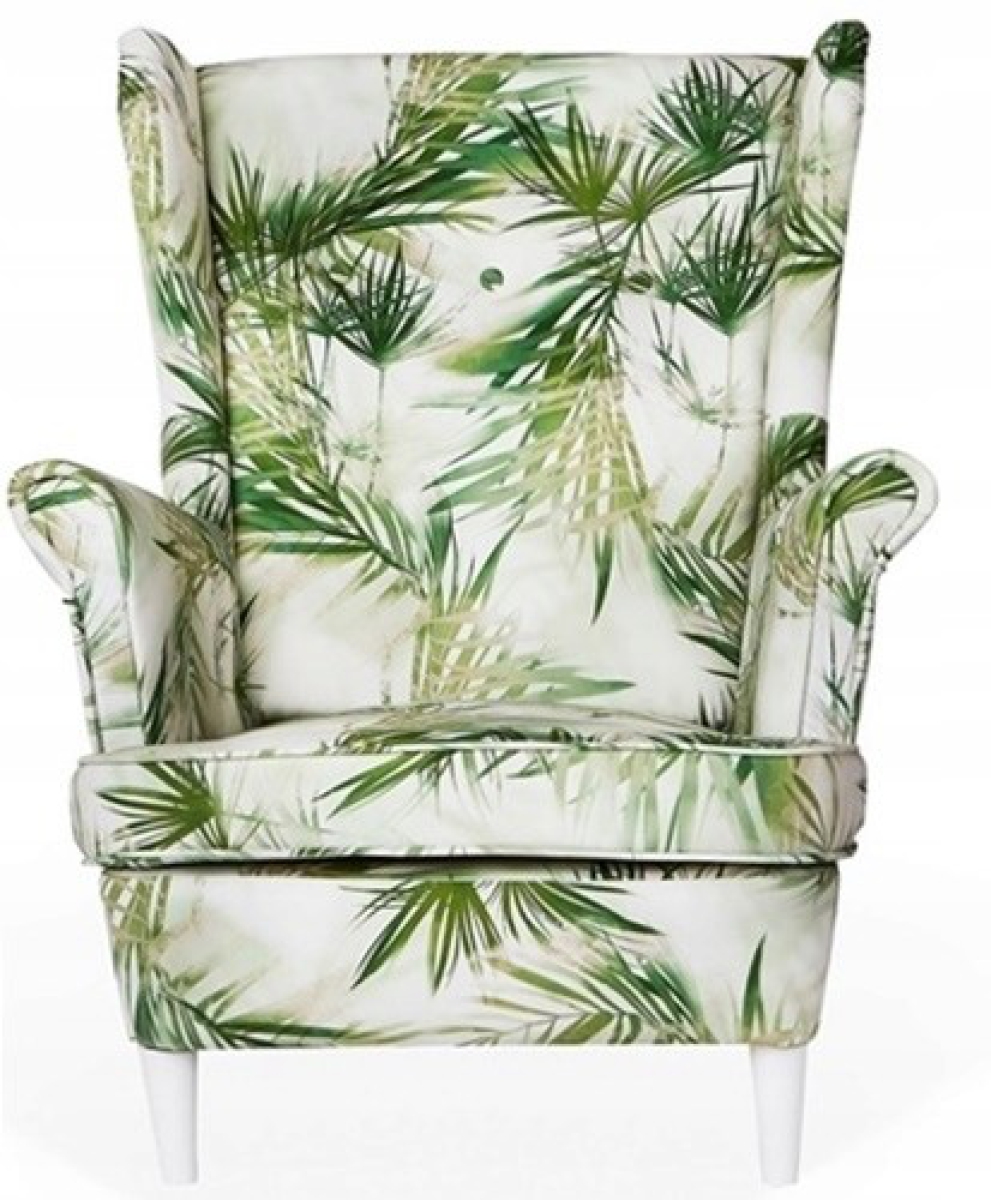 Ohrensessel M 117  Wohnzimmersessel  Blumenmuster