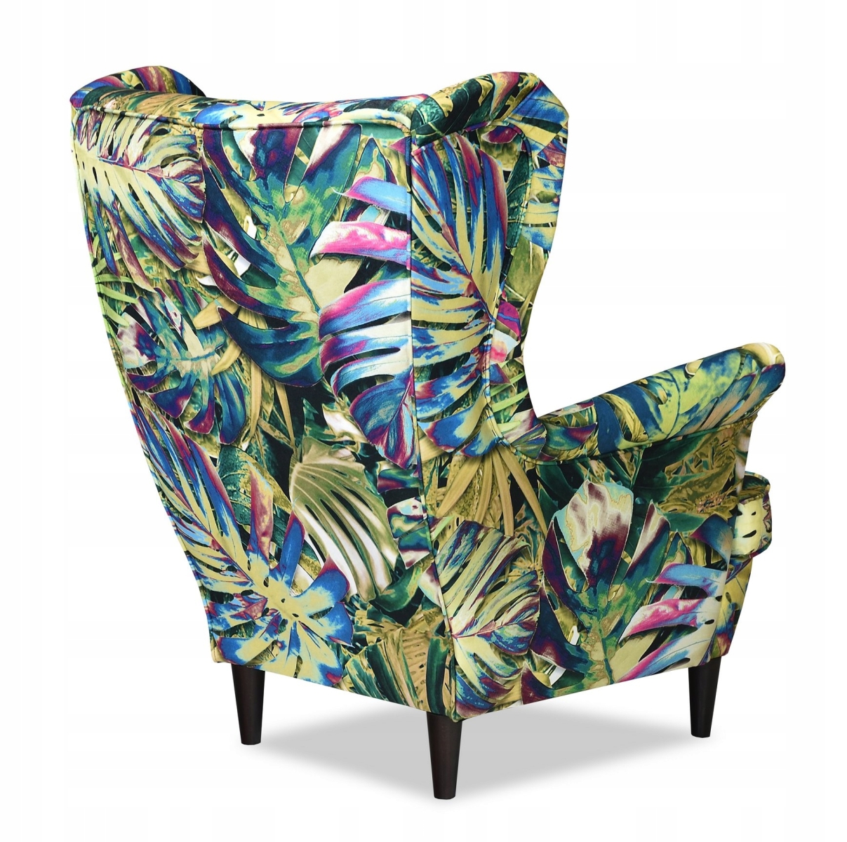 Ohrensessel M 120 mit Hocker Wohnzimmersessel  Blumenmuster