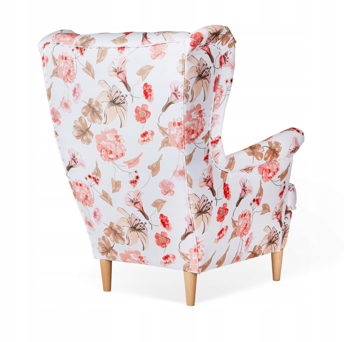 Ohrensessel M 68 mit Hocker Wohnzimmersessel  Blumenmuster Romantisch Blumen