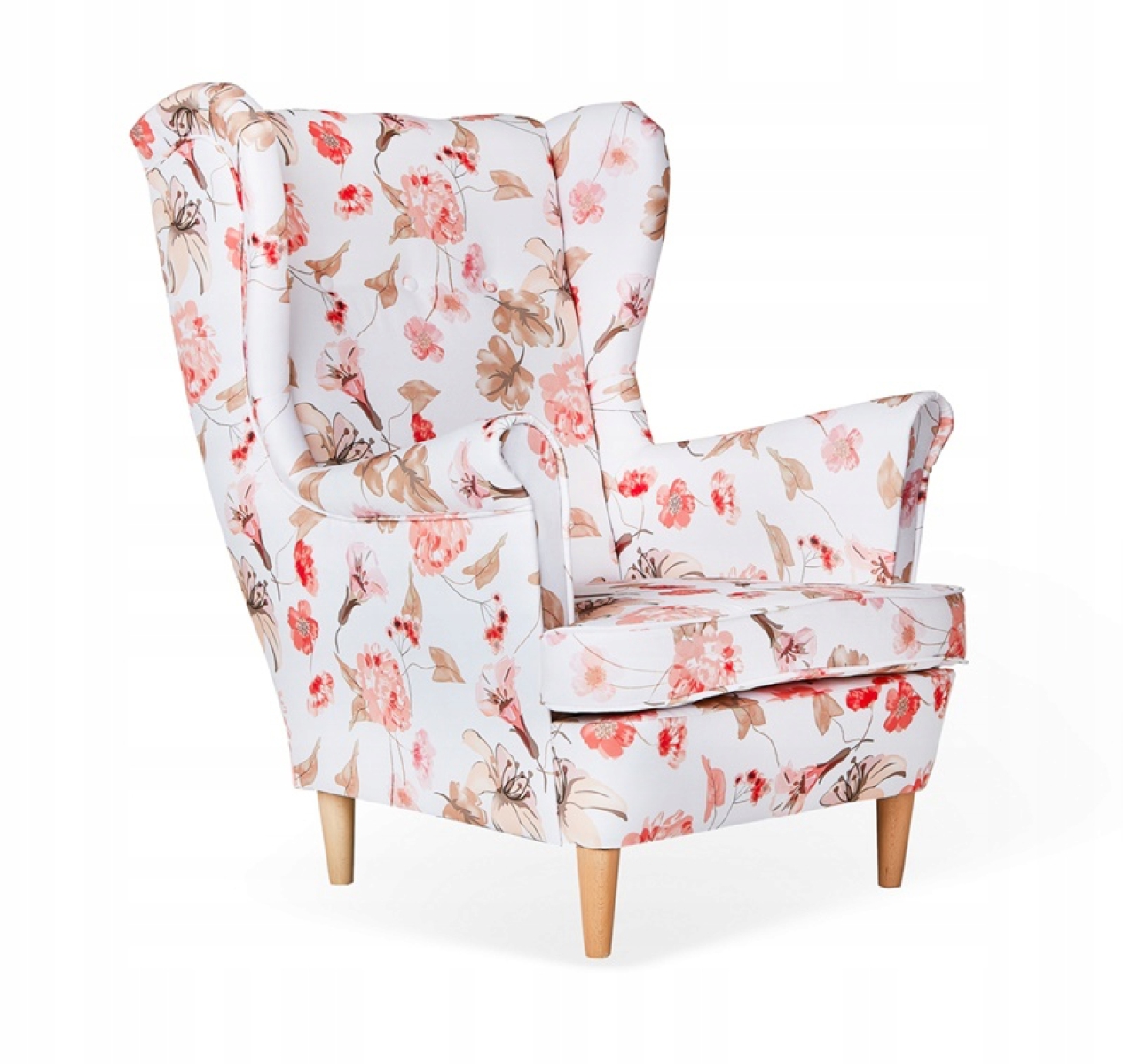 Ohrensessel M 68  Wohnzimmersessel  Blumenmuster Romantisch