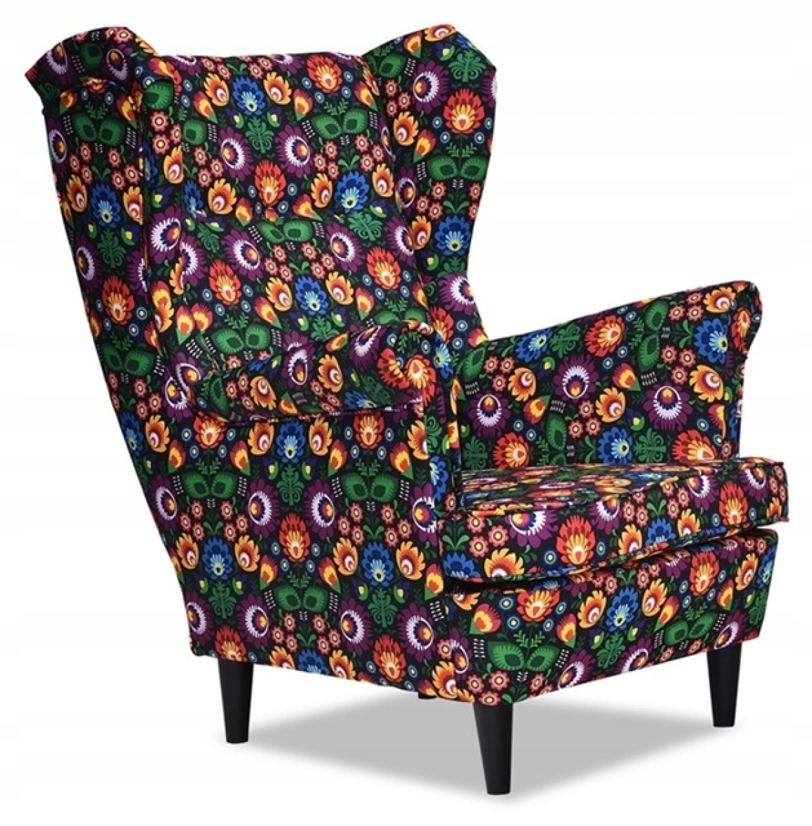 Ohrensessel M 77 Wohnzimmersessel  Blumenmuster