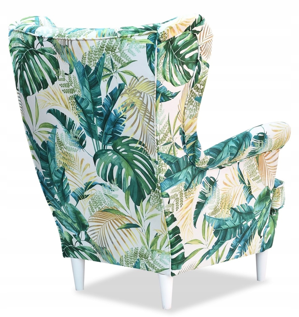 Ohrensessel POLY 1 mit Hocker Wohnzimmersessel Sessel Blumen Blumenmuster