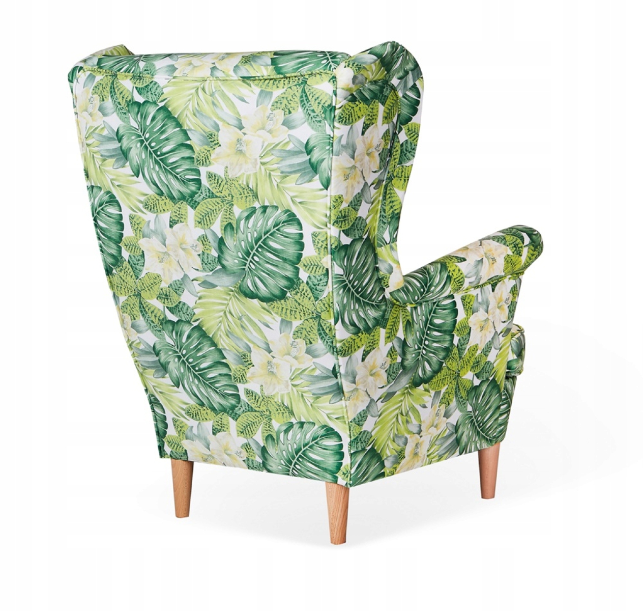 Ohrensessel POLY 5 mit Hocker Wohnzimmersessel  Blumenmuster