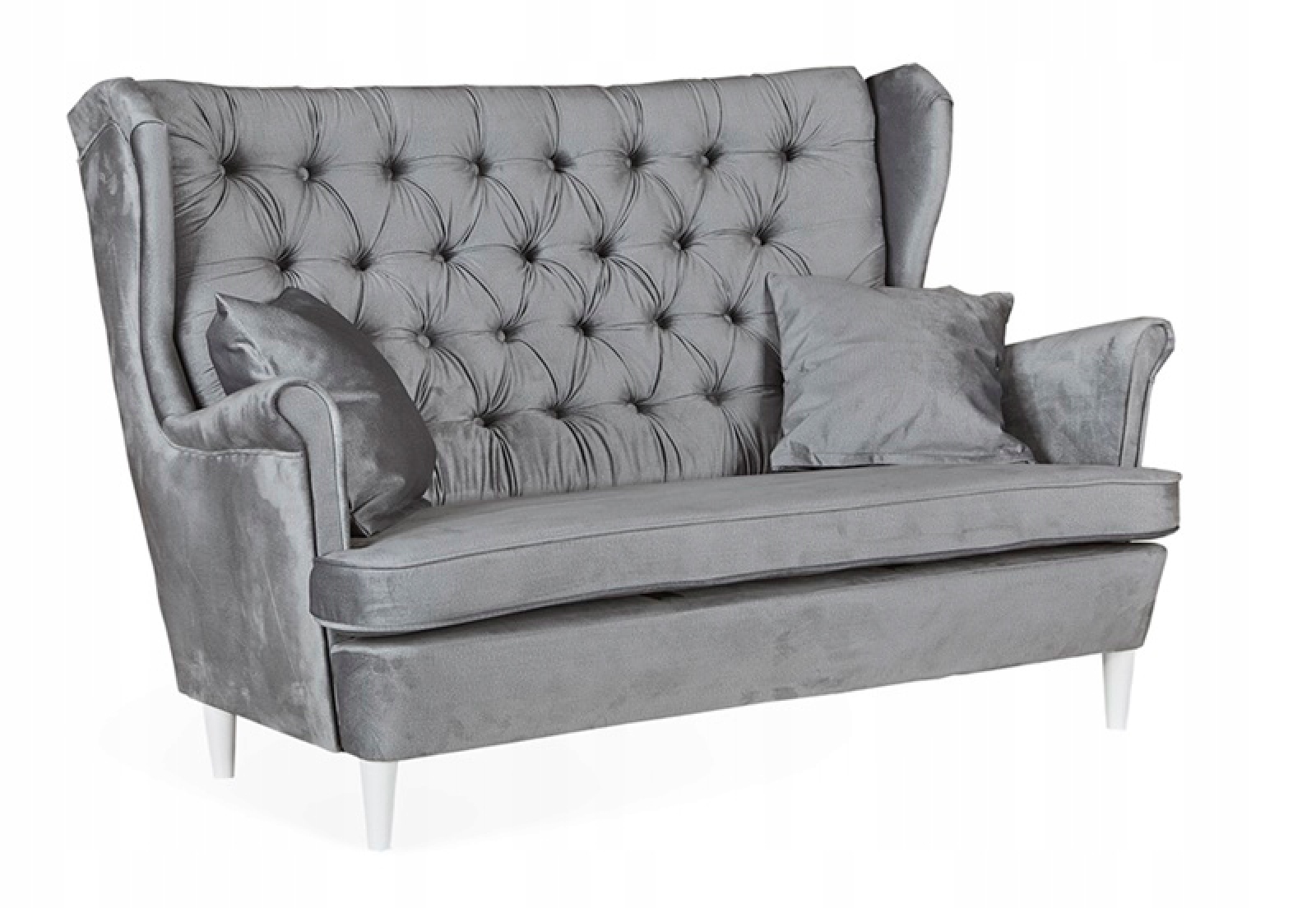 2-Sitzer-Sofa Gaja Monolith 85 Velours Grau