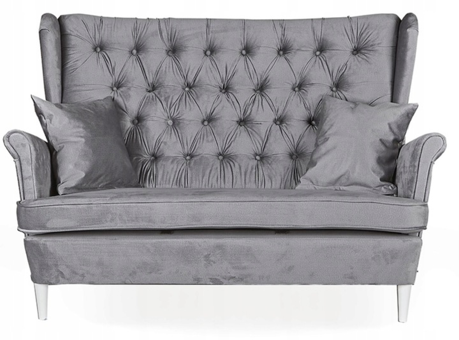 2-Sitzer-Sofa Gaja Monolith 85 Velours Grau
