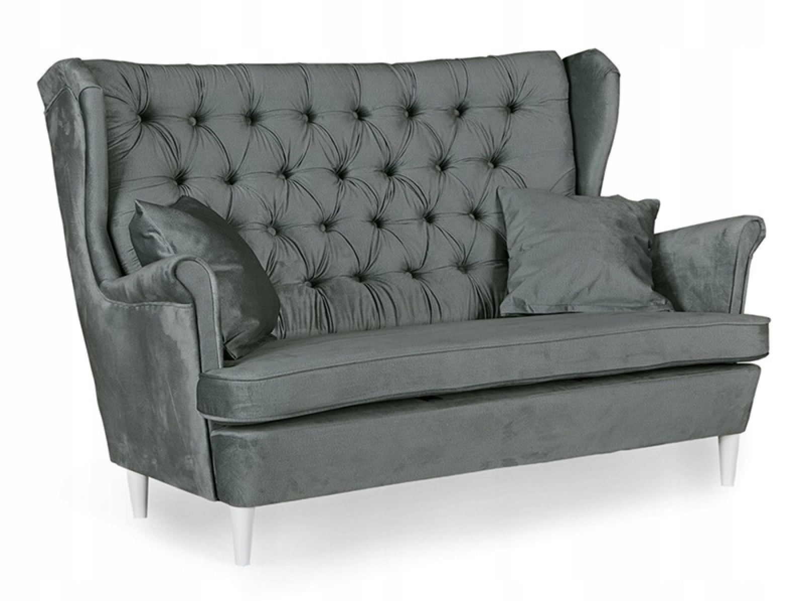 2-Sitzer-Sofa Gaja Monolith 92 Velours Grau