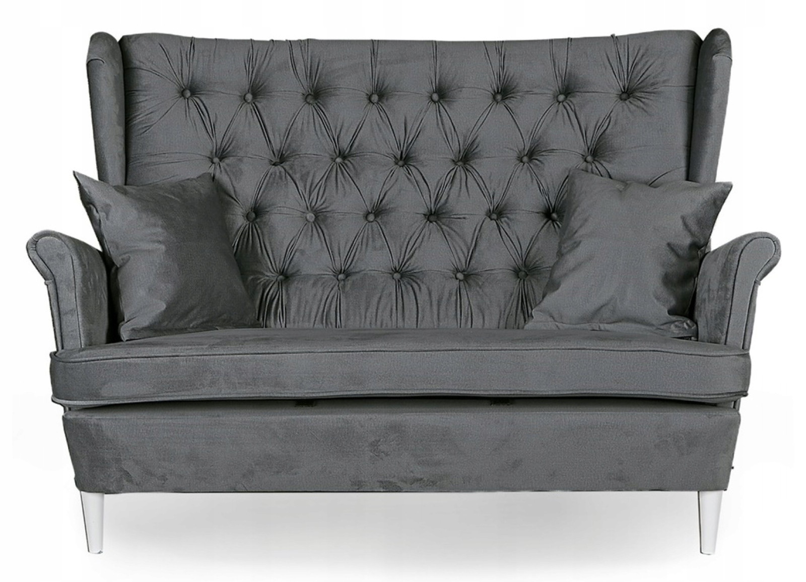 2-Sitzer-Sofa Gaja Monolith 92 Velours Grau