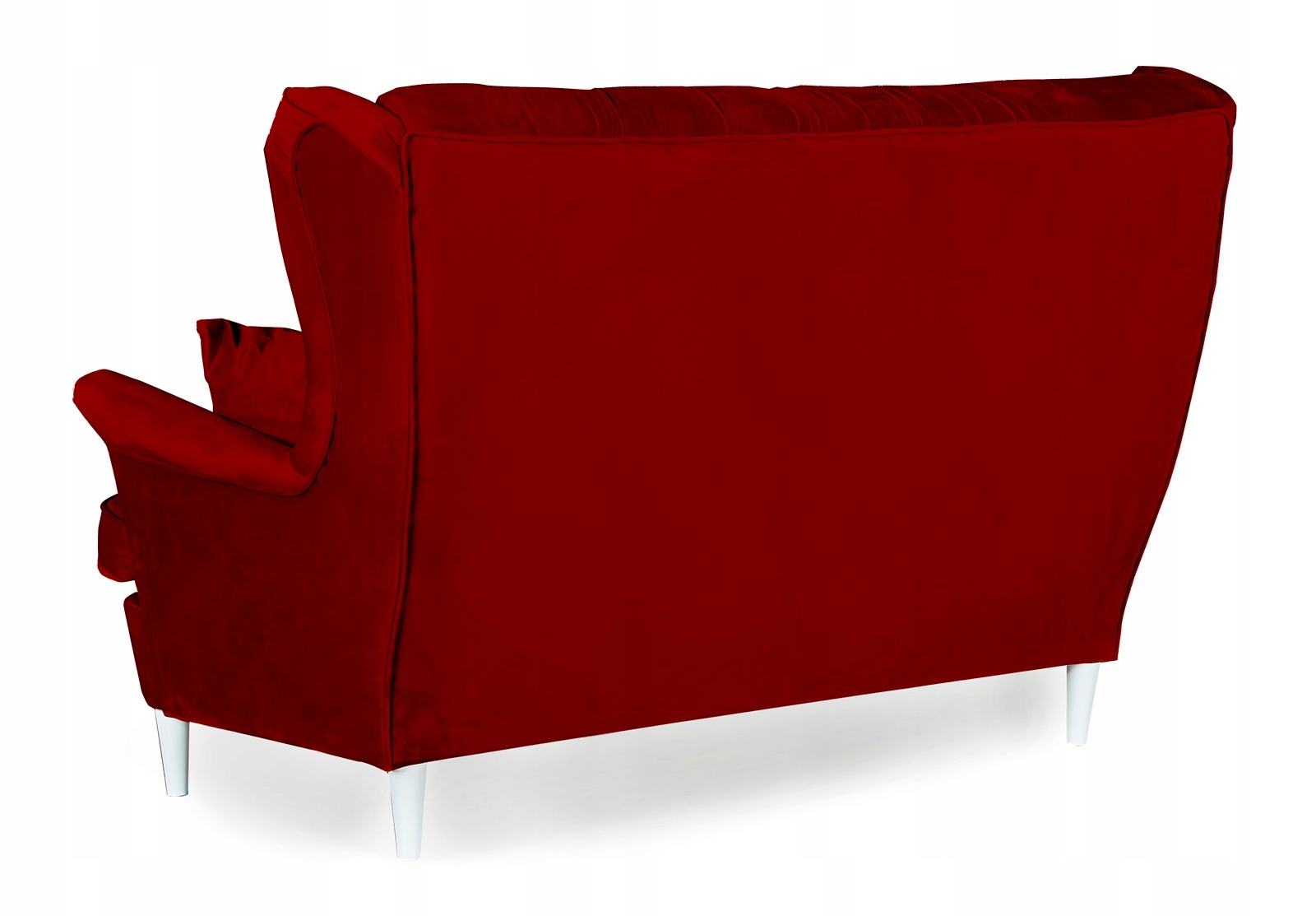 Sofagarnitur GAJA Royal 13, 3-teilig Ohrensessel Sofa Velours Dunkelrot