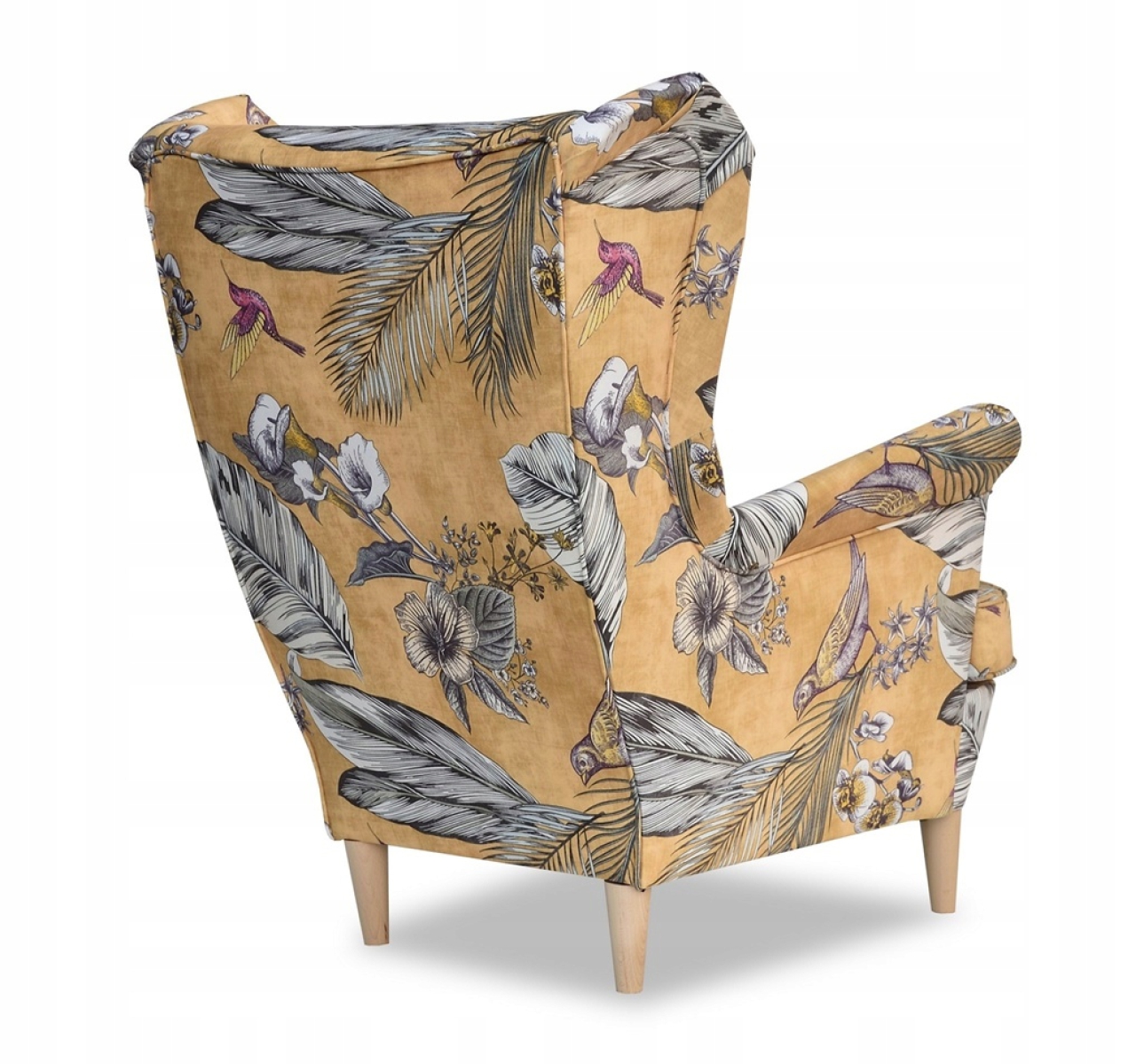 Ohrensessel SPRING 3 mit Hocker Wohnzimmersessel  Blumenmuster