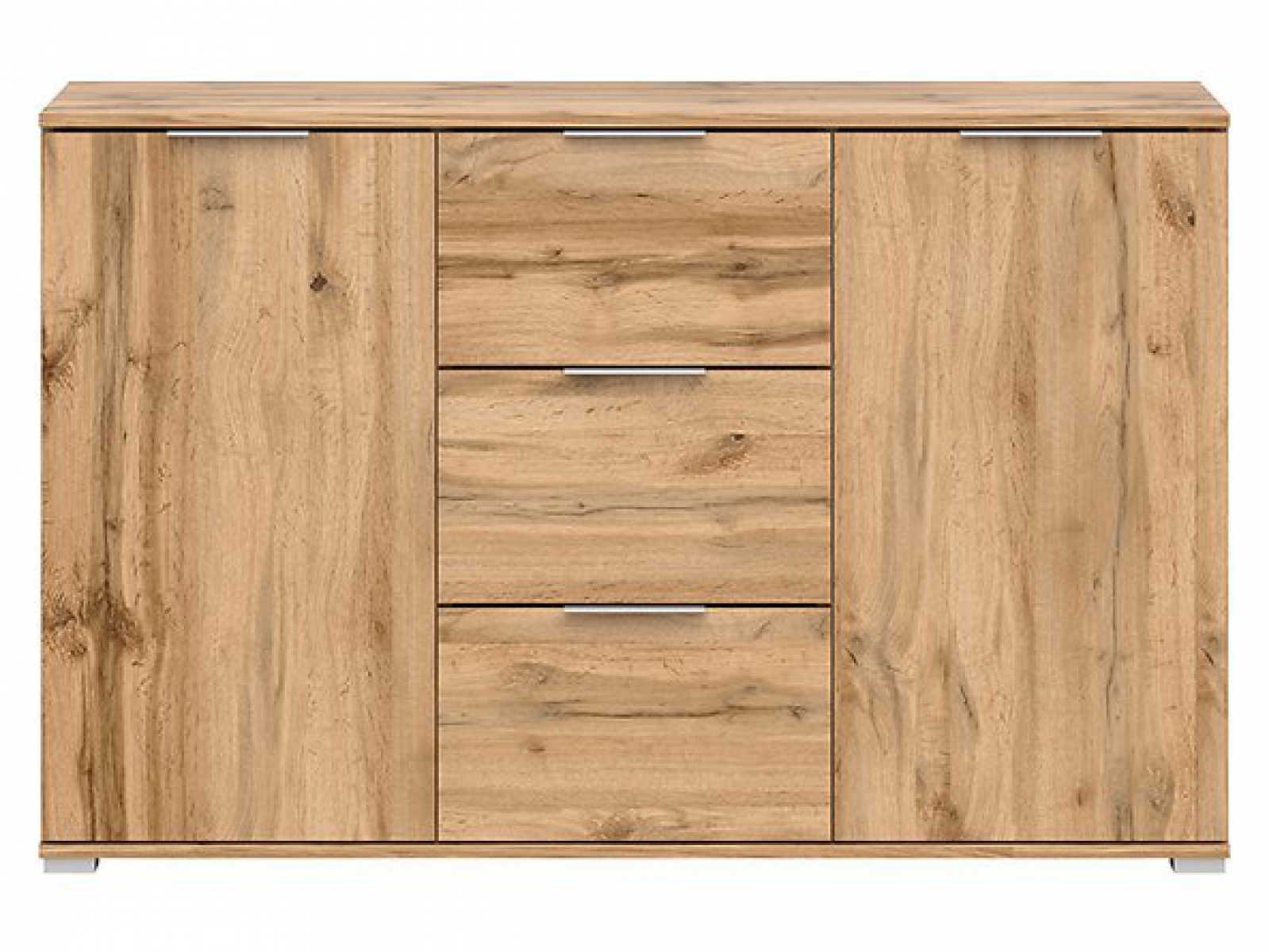 Kommode Zele Sideboard 135 cm Wotan Eiche Modern Design Anrichte