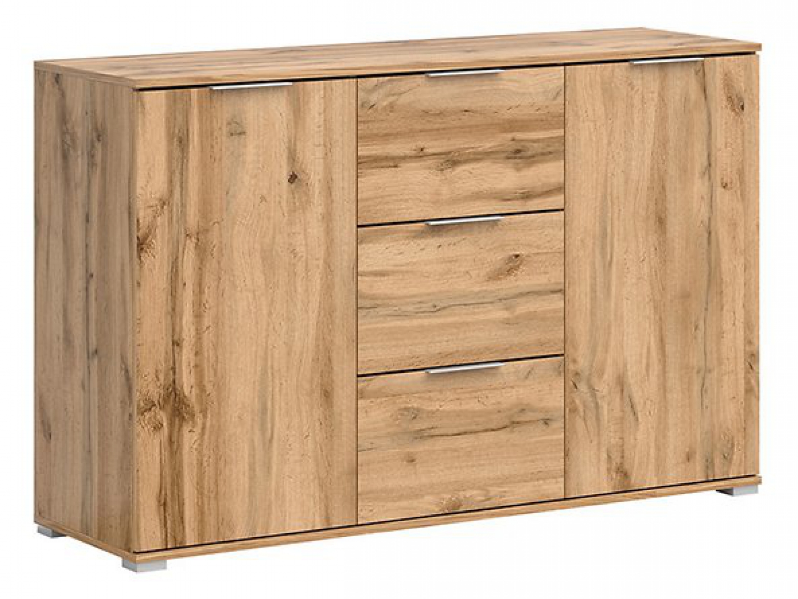 Kommode Zele Sideboard 135 cm Wotan Eiche Modern Design Anrichte